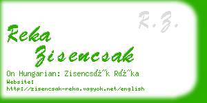 reka zisencsak business card